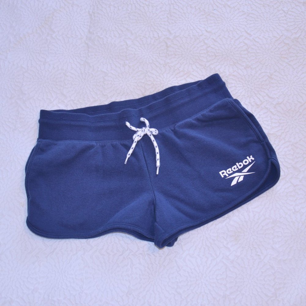 8/$20 Reebok Navy Cotton Running Shorts